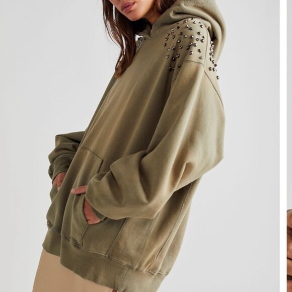 EUC Free People Lonely Heart Hoodie Small - Picture 3 of 3